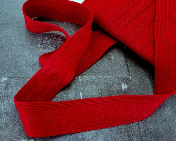 Wolltresse - Einfassband - 28 mm - rot